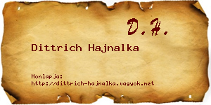 Dittrich Hajnalka névjegykártya