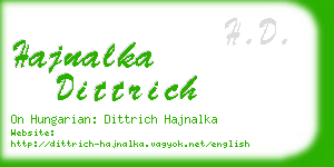 hajnalka dittrich business card